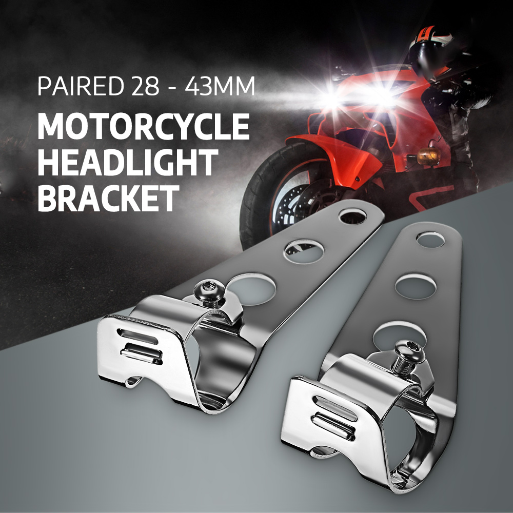 Paired 28 - 43mm Motorcycle Headlight Bracket